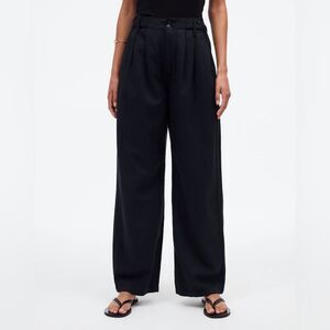 Madewell The Petite Harlow Wide Leg Pant in True Black Size 14P EUC!